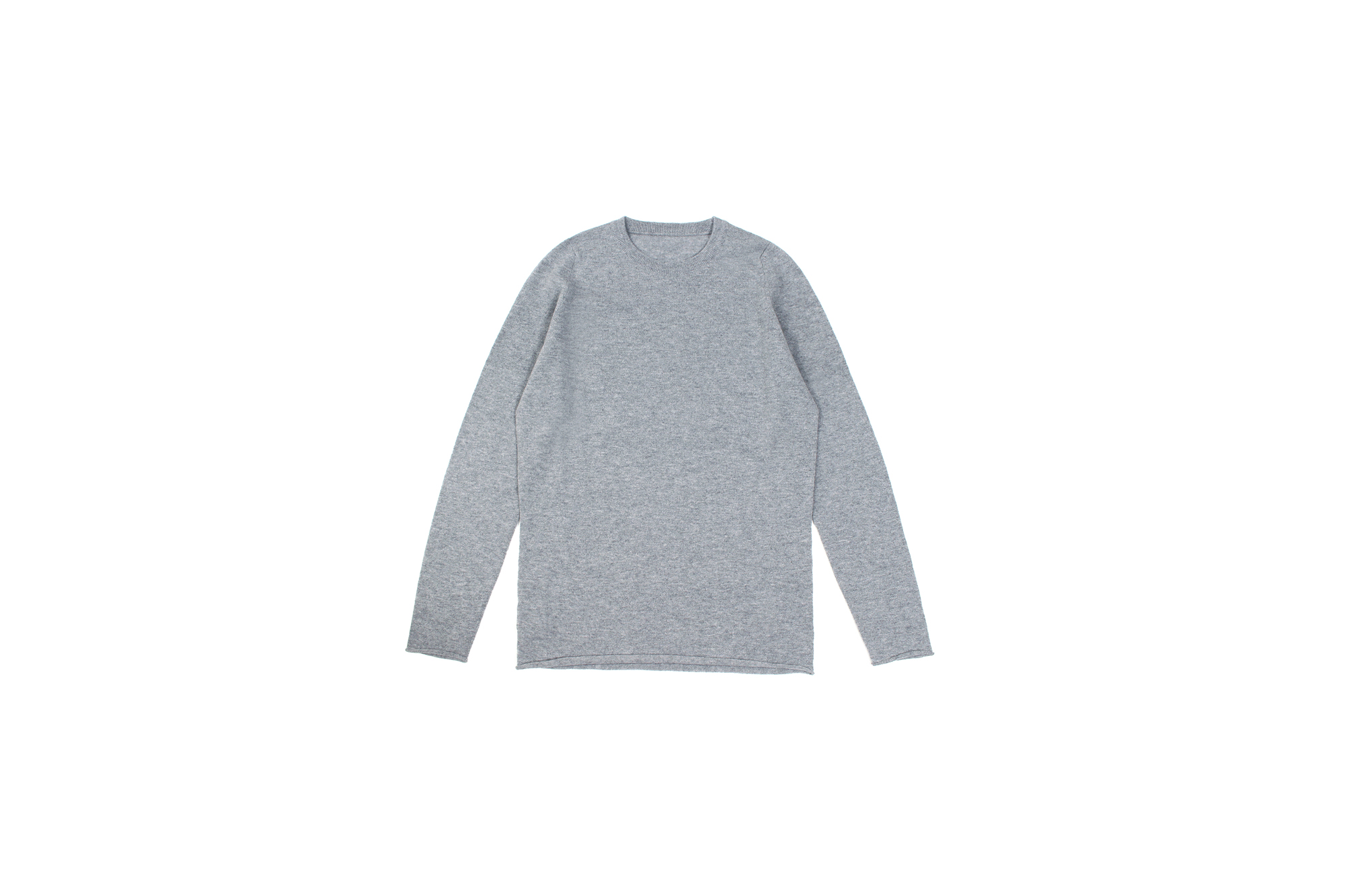 lucien pellat-finet(ルシアン ペラフィネ) Cashmere Crew Neck Sweater カシミア クルーネック セーター FELT GREY (グレー) made in scotland (スコットランド製) 2020 春夏新作 愛知 名古屋 altoediritto アルトエデリット lucienpellatfinet インターシャ 無地