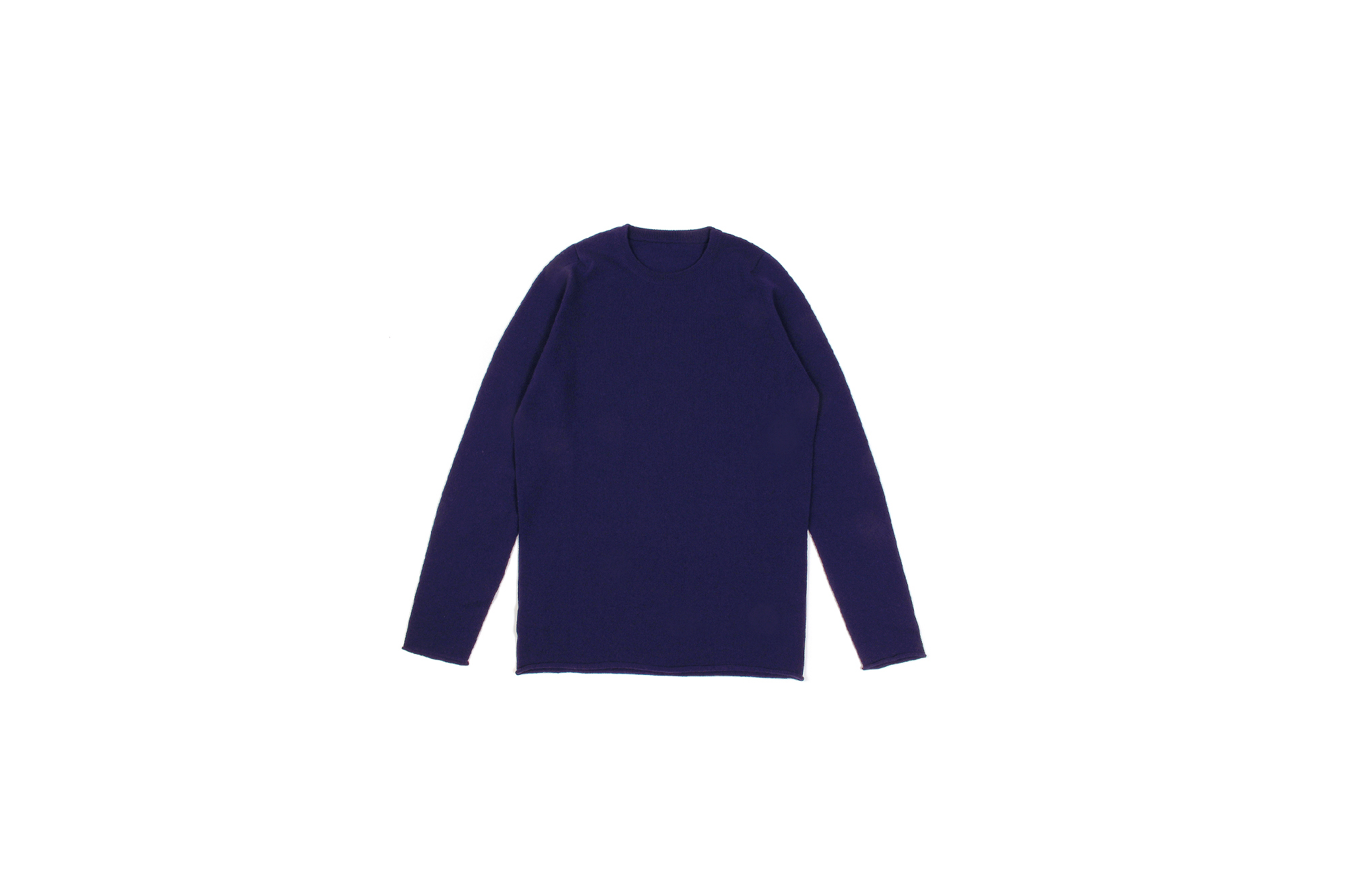 lucien pellat-finet(ルシアン ペラフィネ) Cashmere Crew Neck Sweater カシミア クルーネック セーター LIQUORICE (パープル) made in scotland (スコットランド製) 2021 秋冬新作  名古屋 altoediritto アルトエデリット lucienpellatfinet インターシャ 無地