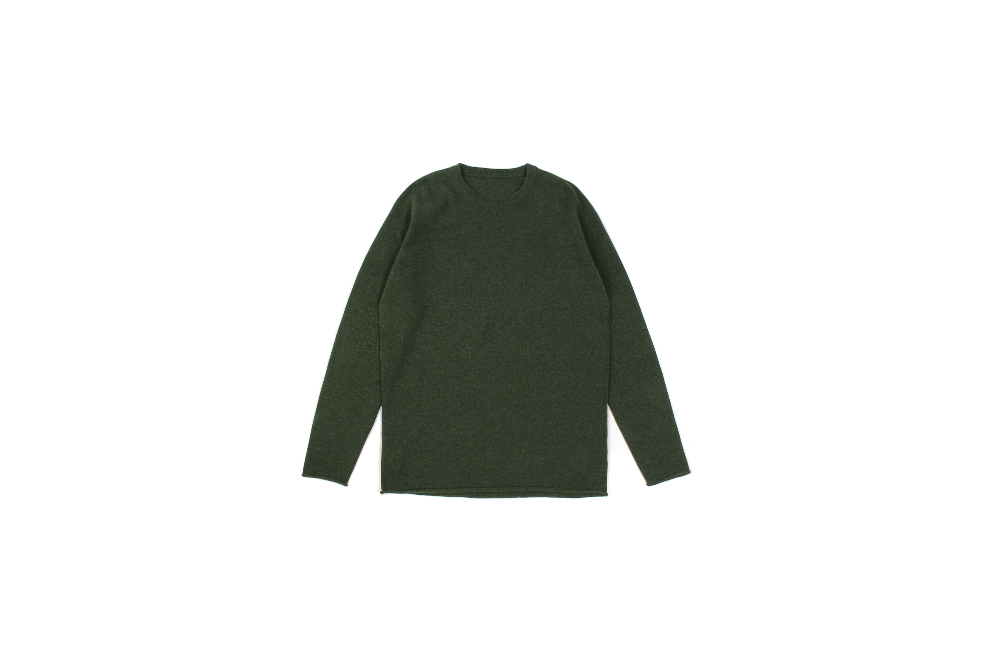 lucien pellat-finet(ルシアン ペラフィネ) Cashmere Crew Neck Sweater カシミア クルーネック セーター LODEN (オリーブ) made in scotland (スコットランド製) 2020 春夏新作 愛知 名古屋 altoediritto アルトエデリット lucienpellatfinet インターシャ