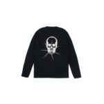 lucien pellat-finet (ルシアン ペラフィネ) Skull With Crystal Star Flash Sweater (スカル クリスタル スター フラッシュ カシミア セーター) インターシャ カシミア スカル セーター BLACK × WHITE(ブラック×ホワイト) made in scotland (スコットランド製) 2020 秋冬新作 【Special Model】のイメージ