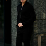 MANRICO CASHMERE (マンリコ カシミア) Super Cashmere Zip Up Cardigan (スーパーカシミア ジップアップ カーディガン) ハイゲージ アラシャンカシミヤニット カーディガン BLACK (ブラック) made in italy (イタリア製) 2020 秋冬新作 【ご予約受付中】のイメージ
