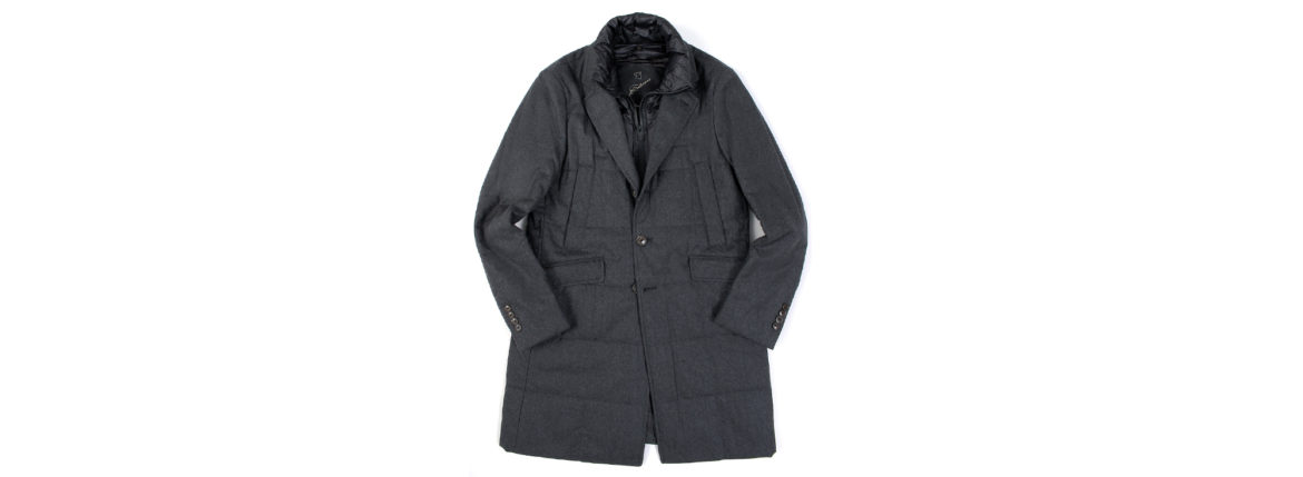 MONTECORE モンテコーレ Chester coat チェスターコート VITALE BARBERIS CANONICO ヴィターレ バルベリス カノニコ フラノウール ダウン チェスターコート CHARCOAL GRAY チャコールグレー・97 イタリア製 2020 秋冬新作 Alto e Diritto altoediritto アルトエデリット 愛知 名古屋