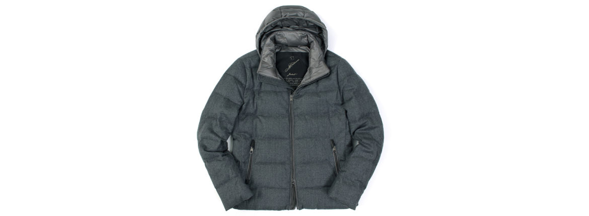 MONTECORE (モンテコーレ) Down Jacket (ダウンジャケット) フラノウール ダウンジャケット GREY (グレー・97) Made in italy (イタリア製) 2020 秋冬新作 【入荷しました】【フリー分発売開始】のイメージ