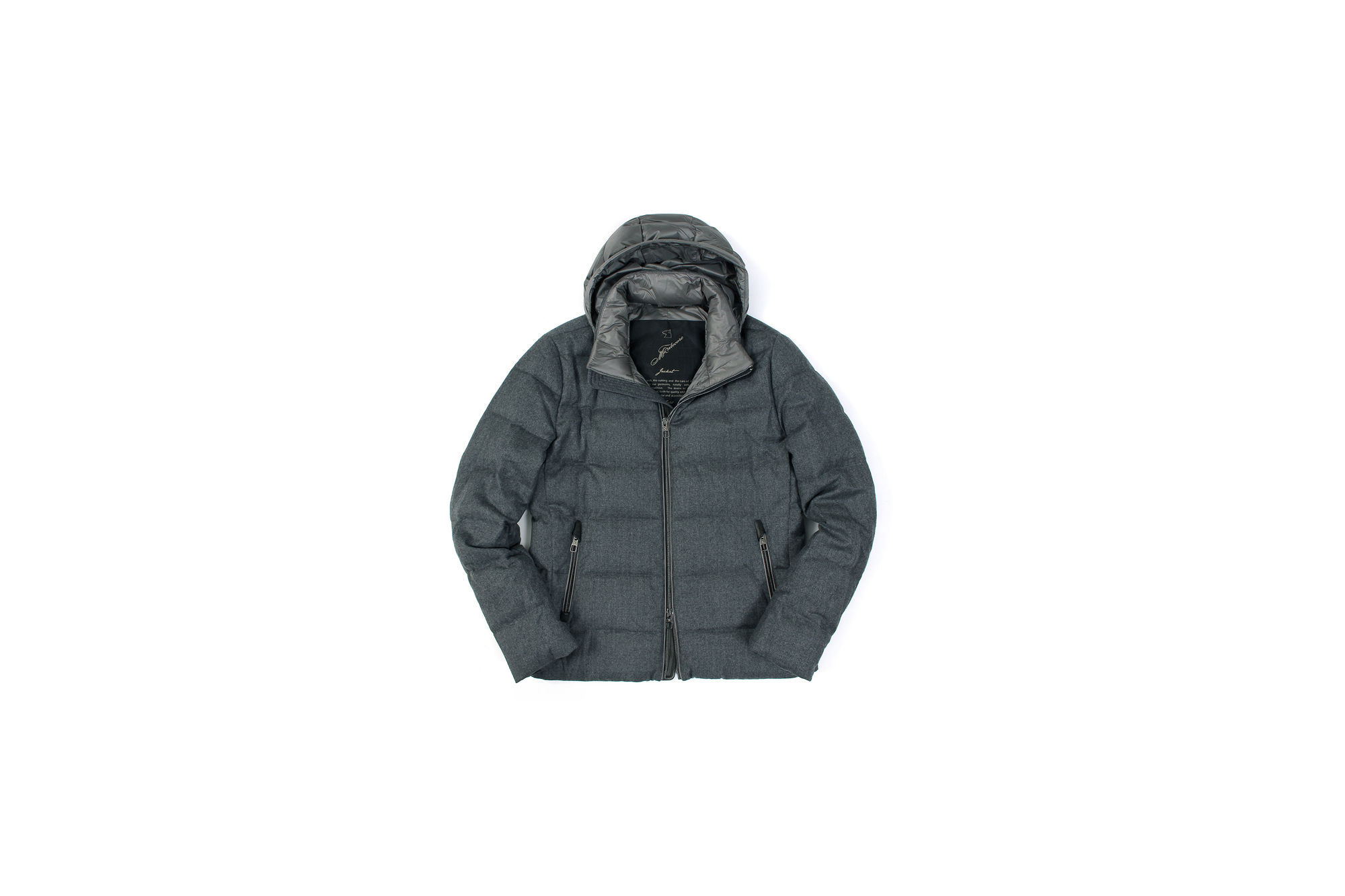 MONTECORE (モンテコーレ) Down Jacket (ダウンジャケット) フラノウール ダウンジャケット GREY (グレー・97) Made in italy (イタリア製) 2020 秋冬新作 愛知 名古屋 Alto e Diritto アルトエデリット altoediritto