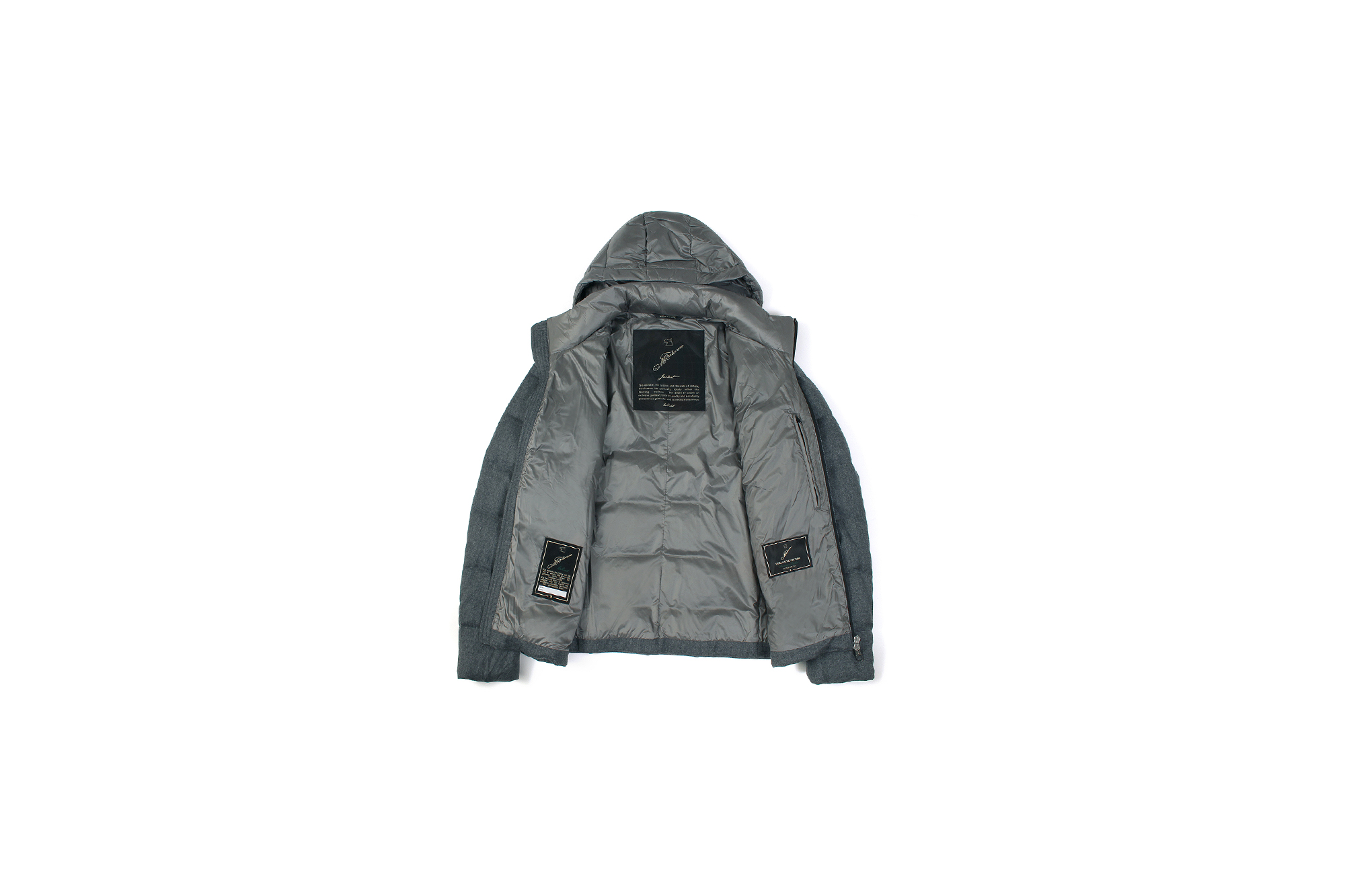 MONTECORE (モンテコーレ) Down Jacket (ダウンジャケット) フラノウール ダウンジャケット GREY (グレー・97) Made in italy (イタリア製) 2020 秋冬新作 愛知 名古屋 Alto e Diritto アルトエデリット altoediritto