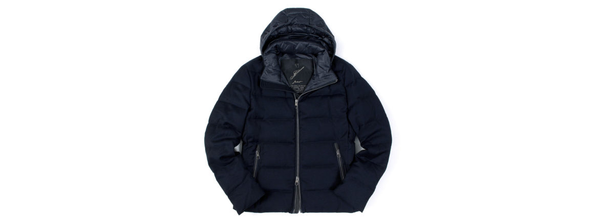 MONTECORE (モンテコーレ) Down Jacket (ダウンジャケット) フラノウール ダウンジャケット NAVY (ネイビー・89) Made in italy (イタリア製) 2020 秋冬新作 愛知 名古屋 Alto e Diritto アルトエデリット altoediritto