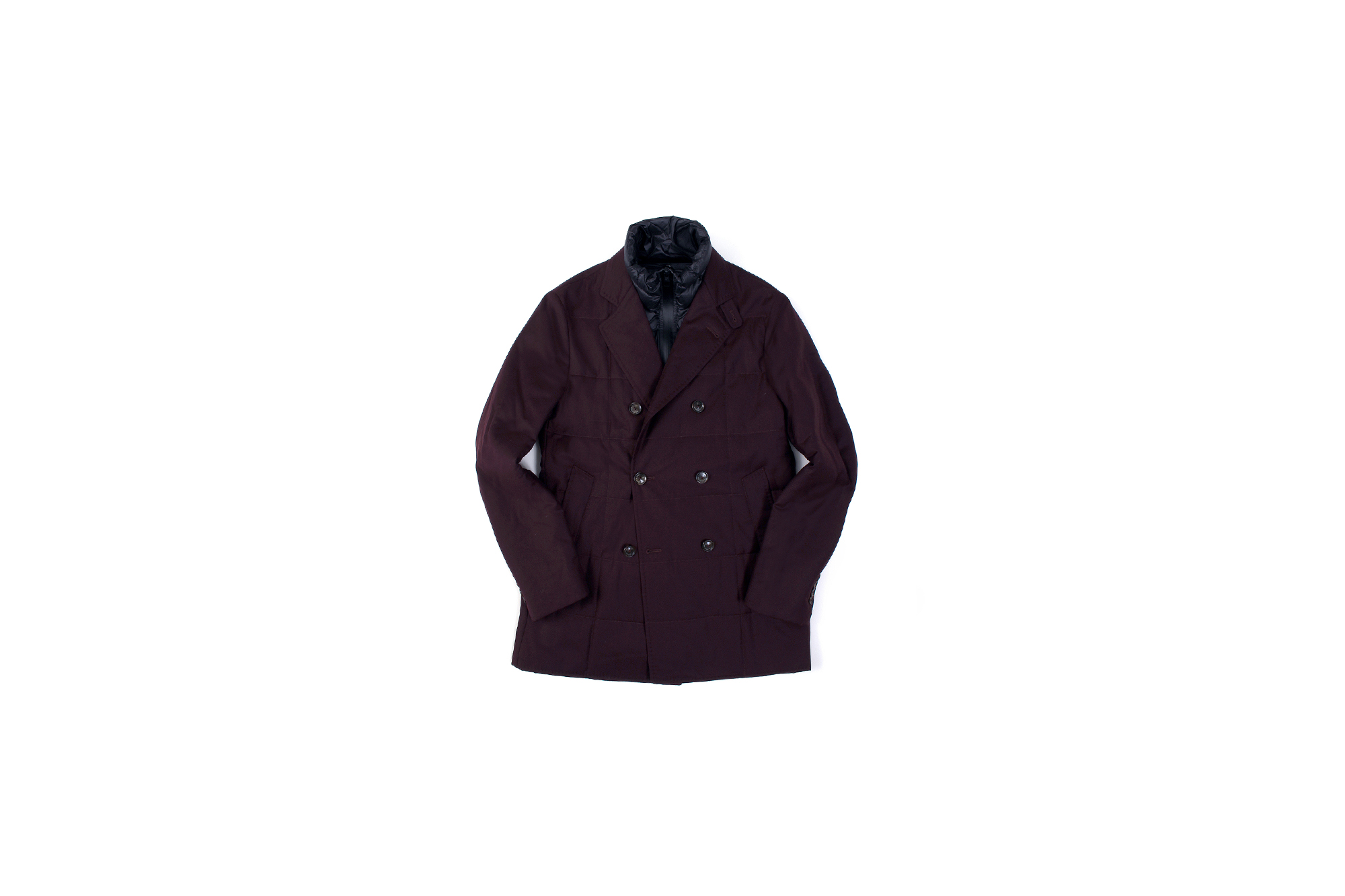 MONTECORE モンテコーレ P-coat Pコート LoroPiana ロロピアーナ RAIN SYSTEM レインシステム フラノウールシルク ダウン ピーコート BORDEAUX (ボルドー・20) 2020 秋冬新作 愛知 名古屋 Alto e Diritto アルトエデリット altoediritto