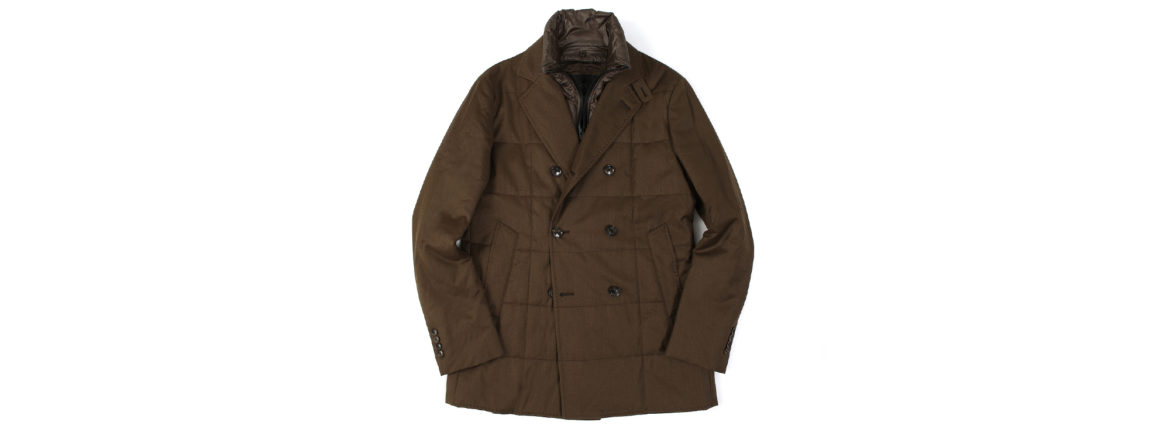 MONTECORE モンテコーレ P-coat Pコート LoroPiana ロロピアーナ RAIN SYSTEM レインシステム フラノウールシルク ダウン ピーコート BROWN ブラウン・29 2020 秋冬新作 愛知 名古屋 Alto e Diritto アルトエデリット altoediritto