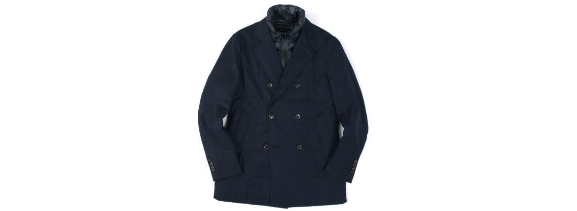 MONTECORE モンテコーレ P-coat Pコート LoroPiana ロロピアーナ RAIN SYSTEM レインシステム フラノウールシルク ダウン ピーコート NAVY ネイビー・89 2020 秋冬新作 愛知 名古屋 Alto e Diritto アルトエデリット altoediritto