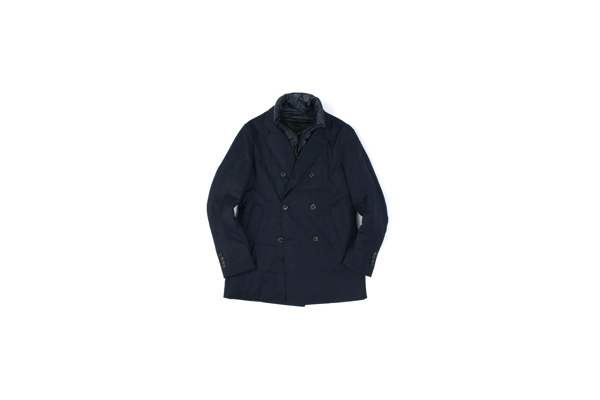 MONTECORE モンテコーレ P-coat Pコート LoroPiana ロロピアーナ RAIN SYSTEM レインシステム フラノウールシルク ダウン ピーコート NAVY ネイビー・89 2020 秋冬新作 愛知 名古屋 Alto e Diritto アルトエデリット altoediritto