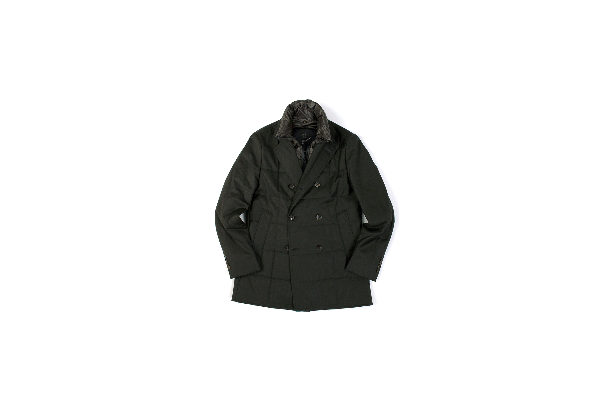 MONTECORE モンテコーレ P-coat Pコート LoroPiana ロロピアーナ RAIN SYSTEM レインシステム フラノウールシルク ダウン ピーコート OLIVE オリーブ・38 2020 秋冬新作 愛知 名古屋 Alto e Diritto アルトエデリット altoediritto