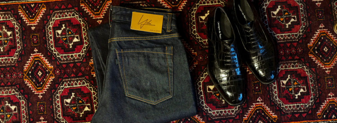 YCHAI（イカイ）ROBUSTO (ロブスト) Japan Silk Denim (ジャパンシルクデニム) メイドインジャパン シルクデニム パンツ INDIGO (インディゴ) MADE IN JAPAN (日本製) 2020 秋冬新作 【Special Model】愛知 名古屋 Alto e Diritto altoediritto アルトエデリット Georgesdepatiricia ジョルジュドパトリシアZagato ザガート クロコダイル ストレートチップシューズ