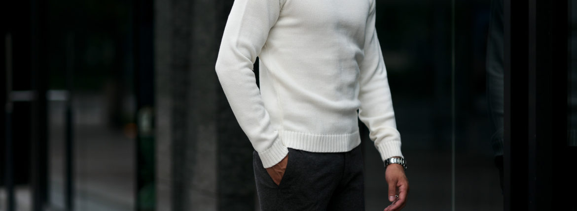 ZANONE(ザノーネ) Turtle Neck Sweater (タートルネックセーター) VIRGIN WOOL 100% ミドルゲージ ウールニット セーター WHITE (ホワイト・Z3623) made in italy (イタリア製) 2020 秋冬 【ご予約受付中】愛知 名古屋 altoediritto アルトエデリット タートル