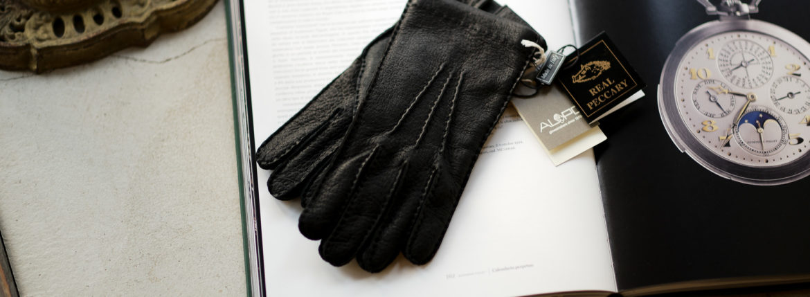 ALPO (アルポ) Peccary Cashmere Lining Gloves (ペッカリー カシミア ライニング グローブ) カシミア100% ライニング ペッカリー 手袋 グローブ NERO (ブラック) Made in italy (イタリア製) 2020 秋冬新作 【Special Glove】【Alto e Diritto 別注】 【入荷しました】【フリー分発売開始】のイメージ