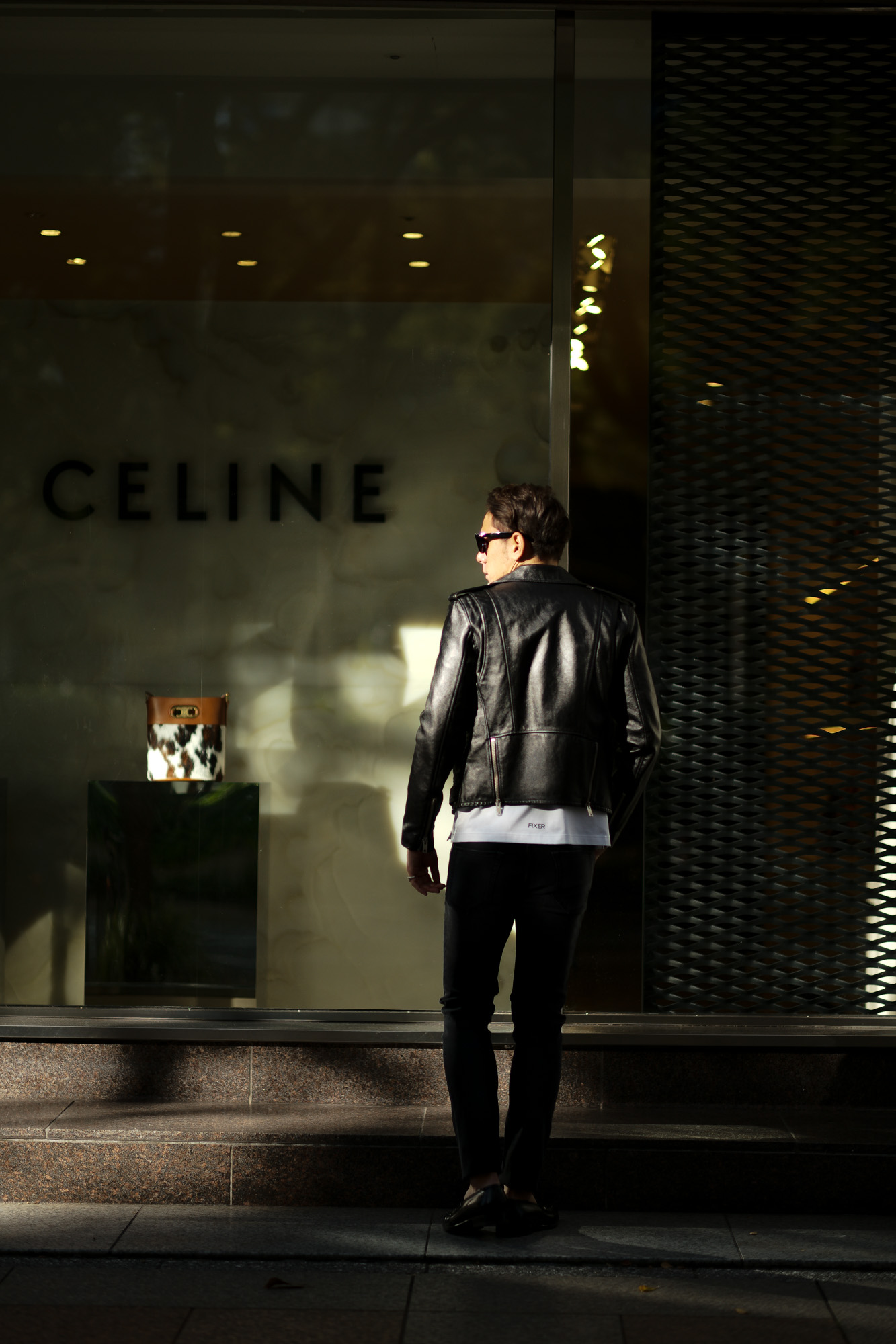 CELINE (セリーヌ) CLASSIC BIKER CALF SKIN (クラシックバイカー カーフスキン) カーフレザー ダブル ライダース ジャケット BLACK (ブラック) Made in italy (イタリア製) 2020 秋冬新作 愛知　名古屋 Alto e Diritto altoediritto アルトエデリット 44 46 48 50 52 54