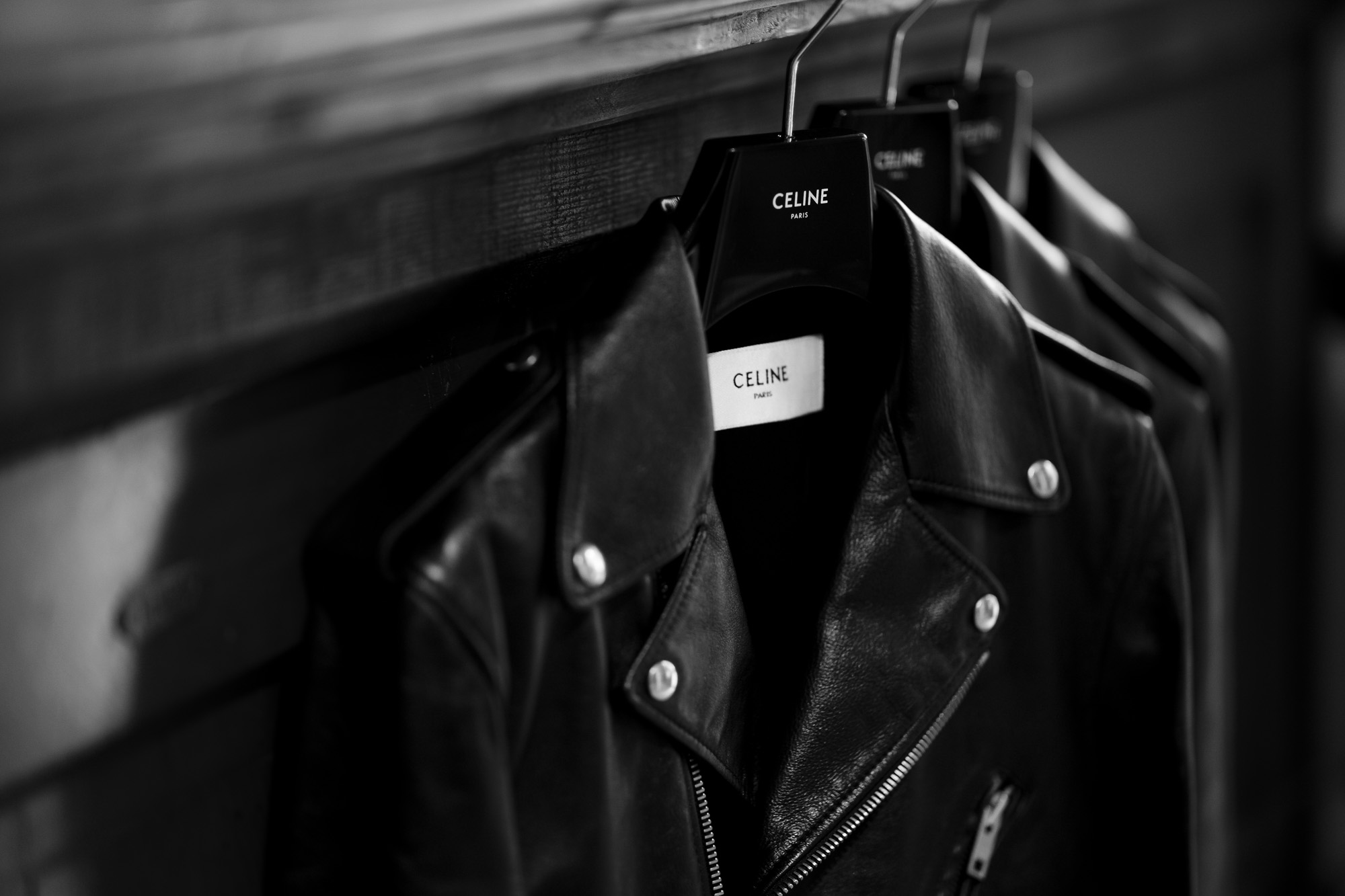 CELINE (セリーヌ) CLASSIC BIKER CALF SKIN (クラシックバイカー カーフスキン) カーフレザー ダブル ライダース ジャケット BLACK (ブラック) Made in italy (イタリア製) 2020 秋冬新作 愛知　名古屋 Alto e Diritto altoediritto アルトエデリット 44 46 48 50 52 54