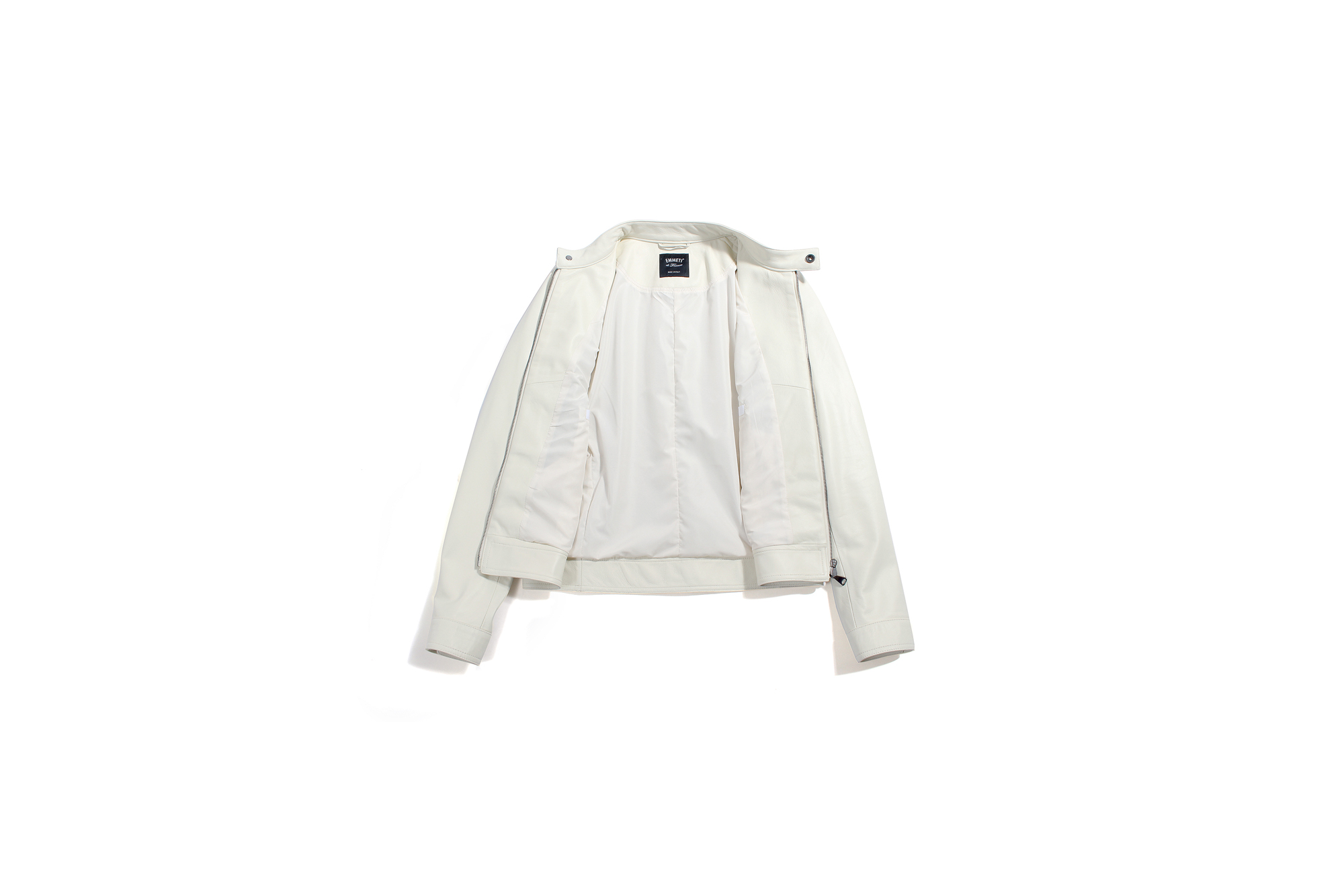 EMMETI(エンメティ) JURI(ユリ) Lambskin Nappa Silk (ラムナッパシルクレザー) シングルライダース レザージャケット BIANCO (ホワイト) made in italy (イタリア製) 2021 春夏 【ご予約受付中】【Special Color】愛知　名古屋 Alto e Diritto altoediritto アルトエデリット ライダースジャケット