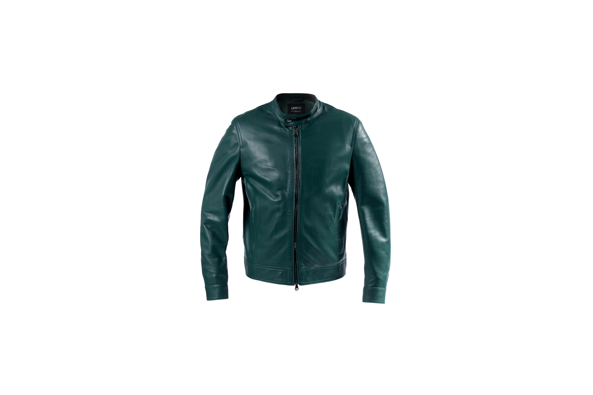 EMMETIエンメティ JURIユリ Lambskin Nappa Silk ラムナッパシルクレザー シングルライダース レザージャケット  BISTORO GREEN グリーン made in italy イタリア製 2021 春夏 ご予約開始 愛知 名古屋  緑レザー Alto e Diritto アルトエデリット