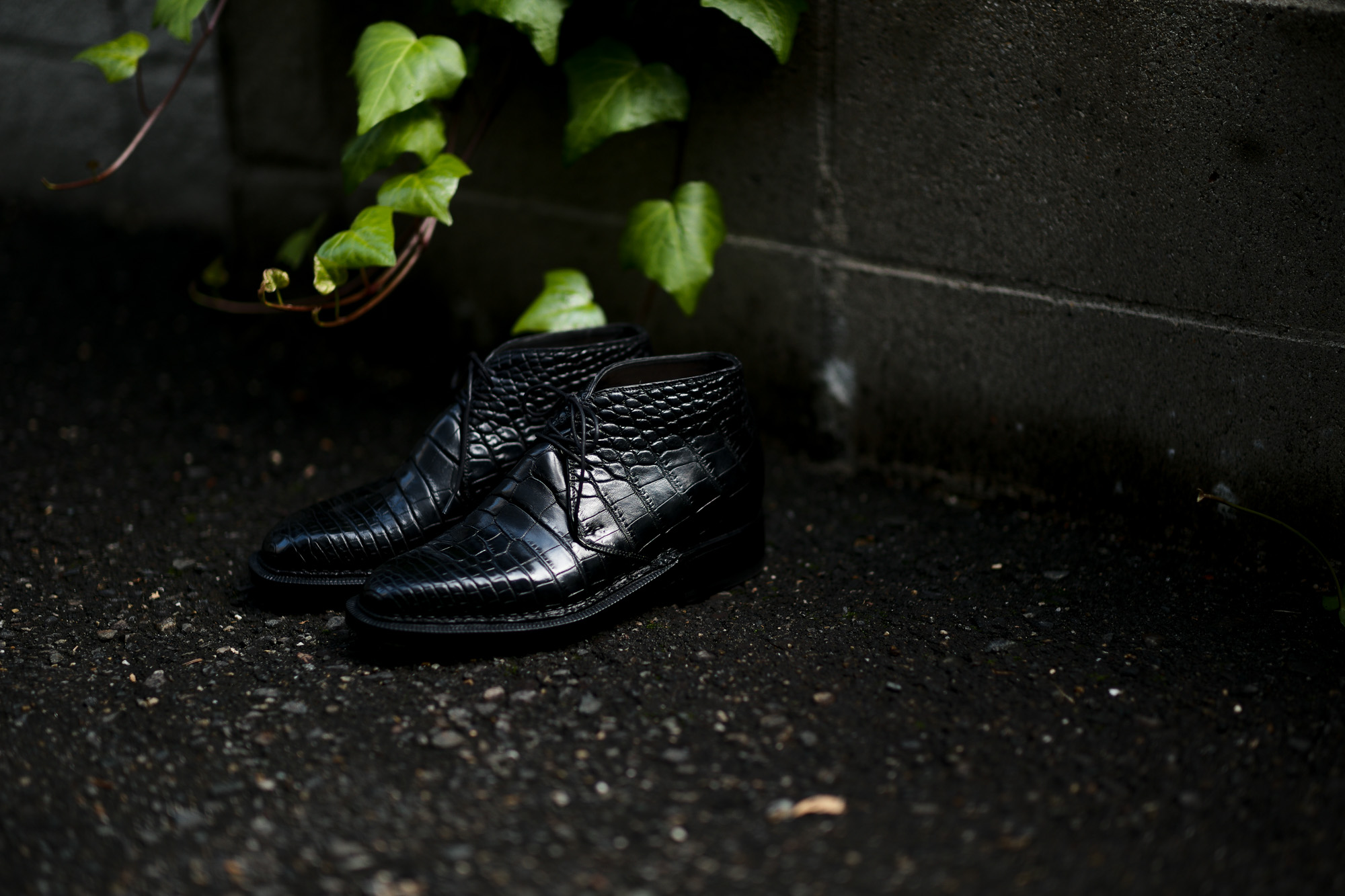 ENZO BONAFE (エンツォボナフェ) ART.3722 Crocodile Chukka boots クロコダイル Mat Crocodile Leather マット クロコダイル エキゾチックレザー チャッカブーツ NERO (ブラック) made in italy (イタリア製) 2020 秋冬 愛知　名古屋 Alto e Diritto altoediritto アルトエデリット 入荷しました