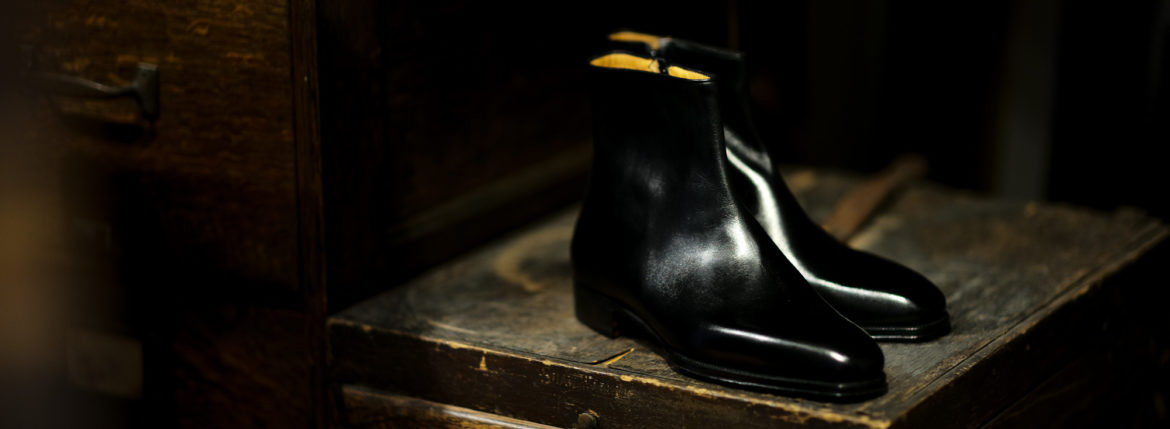 ENZO BONAFE(エンツォボナフェ) ART.3993 Zip up Boots Du Puy Vitello デュプイ社ボックスカーフ ジップアップブーツ NERO (ブラック) made in italy (イタリア製) 2021 秋冬【ご予約受付中】のイメージ