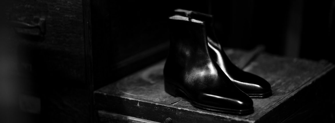 ENZO BONAFE(エンツォボナフェ) ART.3993 Zip up Boots Du Puy Vitello デュプイ社ボックスカーフ ジップアップブーツ NERO (ブラック) made in italy (イタリア製) 【2021秋冬 ご予約受付中】のイメージ