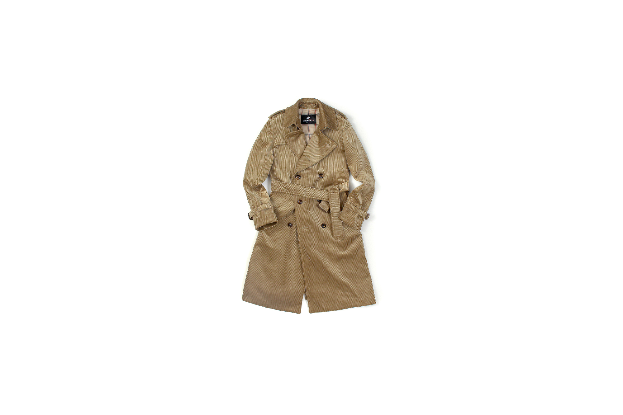 GRENFELL (グレンフェル) KENSINGTON2 CORDUROY (ケンジントン2 コーデュロイ) コーデュロイ トレンチコート BEIGE (ベージュ・33) Made in England (イギリス製) 2020 秋冬新作 愛知 名古屋 Alto e Diritto altoediritto アルトエデリット コート