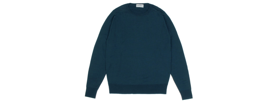 JOHN SMEDLEY (ジョンスメドレー) KERSHAW (カーショー) 30G Merino Wool (30ゲージメリノウール) クルーネックセーター ORION GREEN (オリオングリーン) Made in England (イギリス製) 2020 秋冬新作 Alto e Diritto altoediritto アルトエデリット 愛知 名古屋