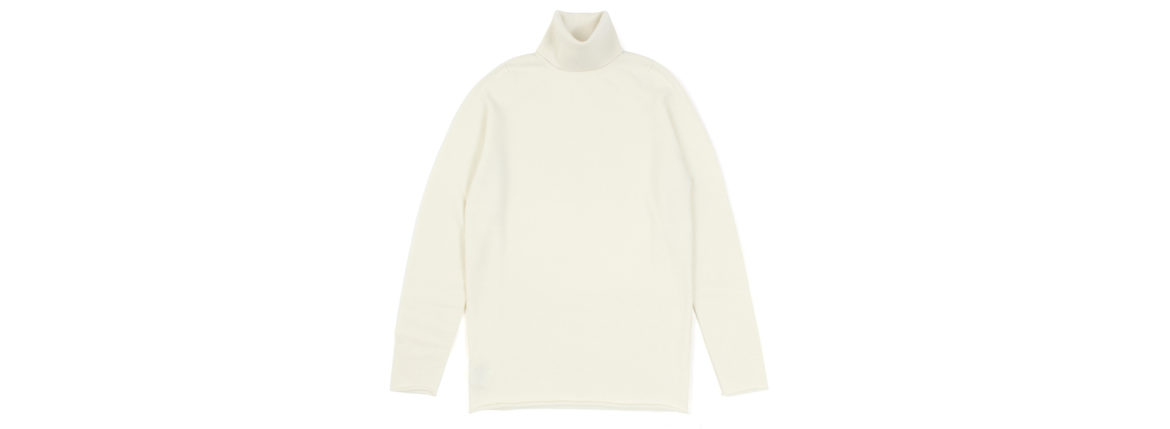 lucien pellat-fine (ルシアン ペラフィネ) Cashmere Roll Neck Sweater カシミア タートルネック セーター NIVEOUS (ホワイト) made in scotland (スコットランド製) 2020 秋冬新作 【入荷しました】【フリー分発売開始】愛知 名古屋 Alto e Diritto altoediritto アルトエデリット