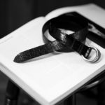 THE SOLE(ザ ソール) Nile Crocodile Leather SUPREME 30MM ナイルクロコダイル ダブルリング ベルト レザーベルト BLACK(ブラック) 【ご予約受付中】のイメージ