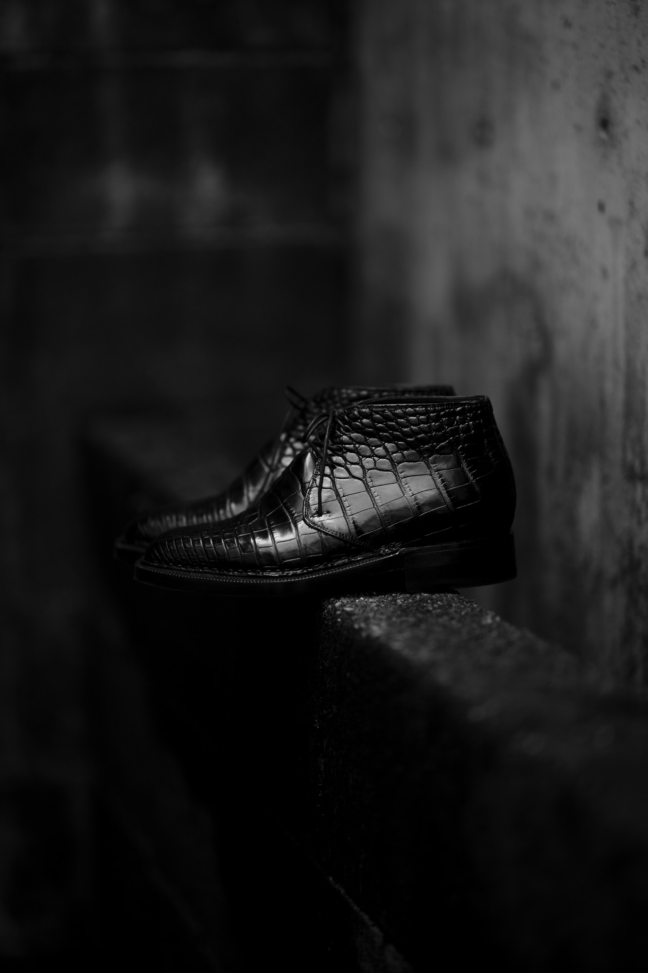 ENZO BONAFE (エンツォボナフェ) ART.3722 Crocodile Chukka boots クロコダイル Mat Crocodile Leather マット クロコダイル エキゾチックレザー チャッカブーツ NERO (ブラック) made in italy (イタリア製) 2020 秋冬 愛知　名古屋 Alto e Diritto altoediritto アルトエデリット 入荷しました