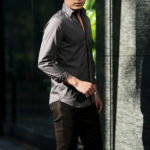 Finamore (フィナモレ) SEUL ITALIAN COLOR COTTON POPLIN SHIRTS コットンポプリン ワンピースカラー シャツ GRAY (グレー・42) made in italy (イタリア製) 2021 春夏 【ご予約開始】のイメージ