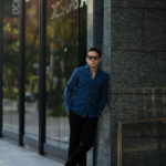 Finamore (フィナモレ) SEUL ITALIAN COLOR DENIM SHIRTS デニム ワンピースカラー シャツ BLEACH (ブリーチ・01) made in italy (イタリア製) 2021春夏新作 【入荷しました】【フリー分発売開始】のイメージ
