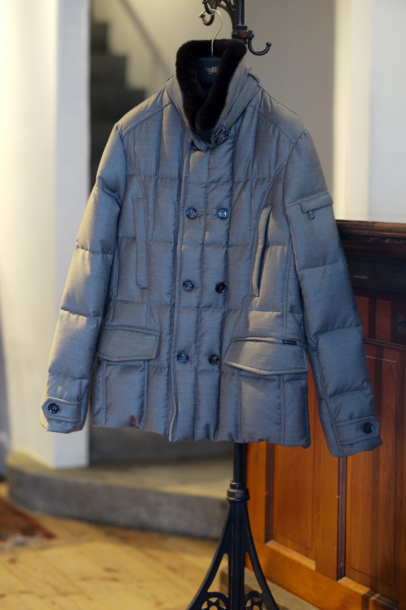 MOORER “SIRO-L” Wool Cashmere Down Jacket 2021AW /// BEIGE