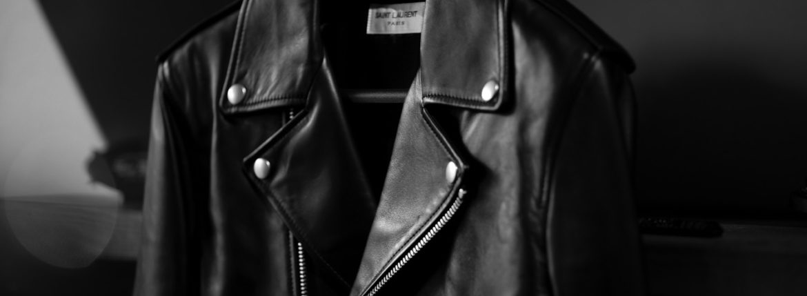 SAINT LAURENT (サンローラン) L01 MOTORCYCLE JACKET (モーターサイクルジャケット) ラムレザー ダブル ライダース ジャケット Made in italy (イタリア製) 愛知 名古屋　Alto e Diritto altoediritto アルトエデリット レザージャケット saintlaurent ダブルライダース