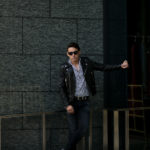 SAINT LAURENT (サンローラン) L01 MOTORCYCLE JACKET (モーターサイクルジャケット) ラムレザー ダブル ライダース ジャケット BLACK(ブラック) Made in italy (イタリア製)のイメージ