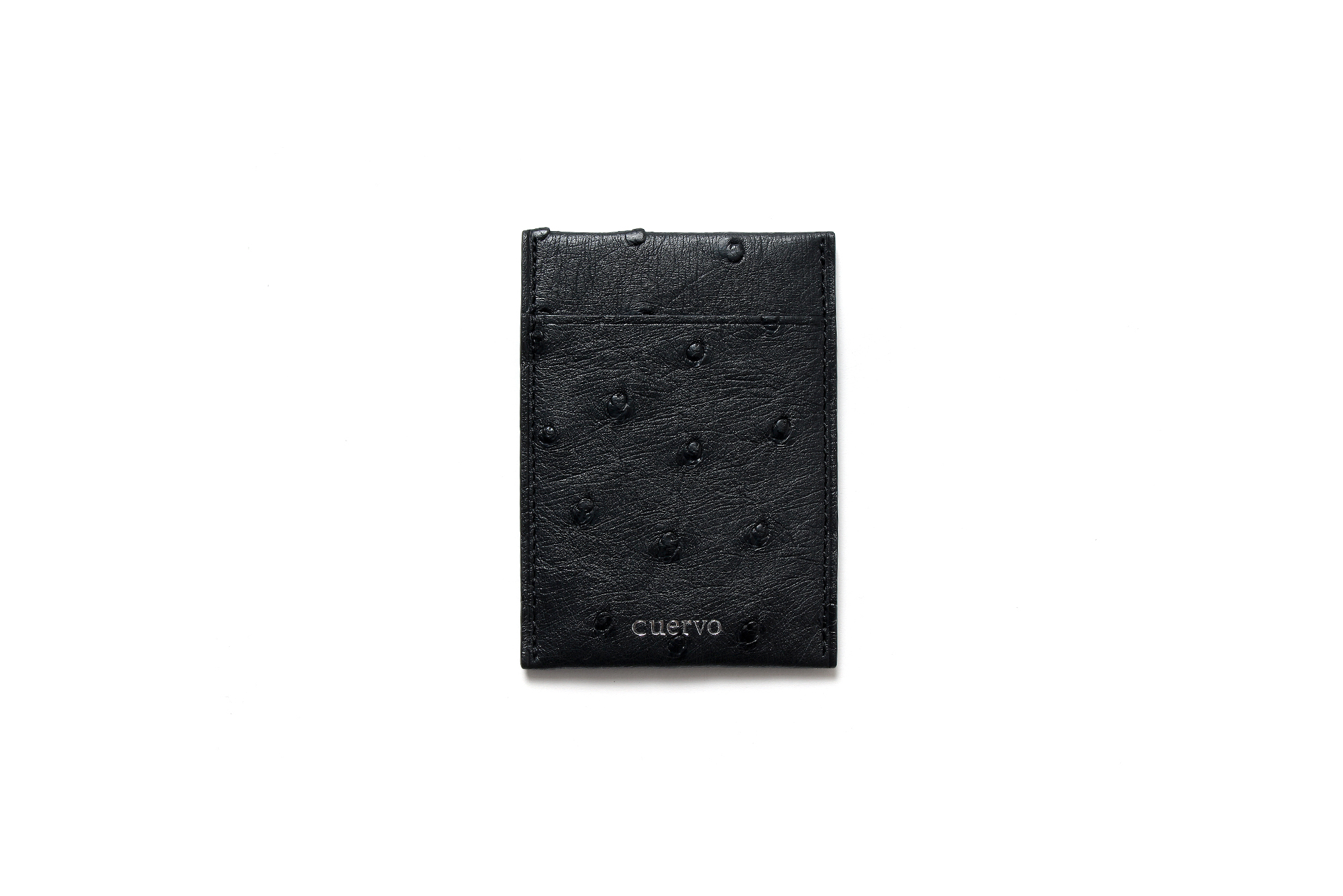 cuervo bopoha (クエルボ ヴァローナ) Thelonious (セロニアス) Ostrich Leather (オーストリッチレザー) カードケース BLACK (ブラック) Made in Japan (日本製) 2021 愛知 名古屋 Alto e Diritto altoediritto アルトエデリット エキゾチックレザー