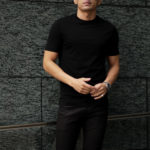 FEDELI(フェデリ) Crew Neck T-shirt (クルーネック Tシャツ) ギザコットン Tシャツ BLACK (ブラック・36) made in italy (イタリア製) 2021 春夏【ご予約受付中】のイメージ