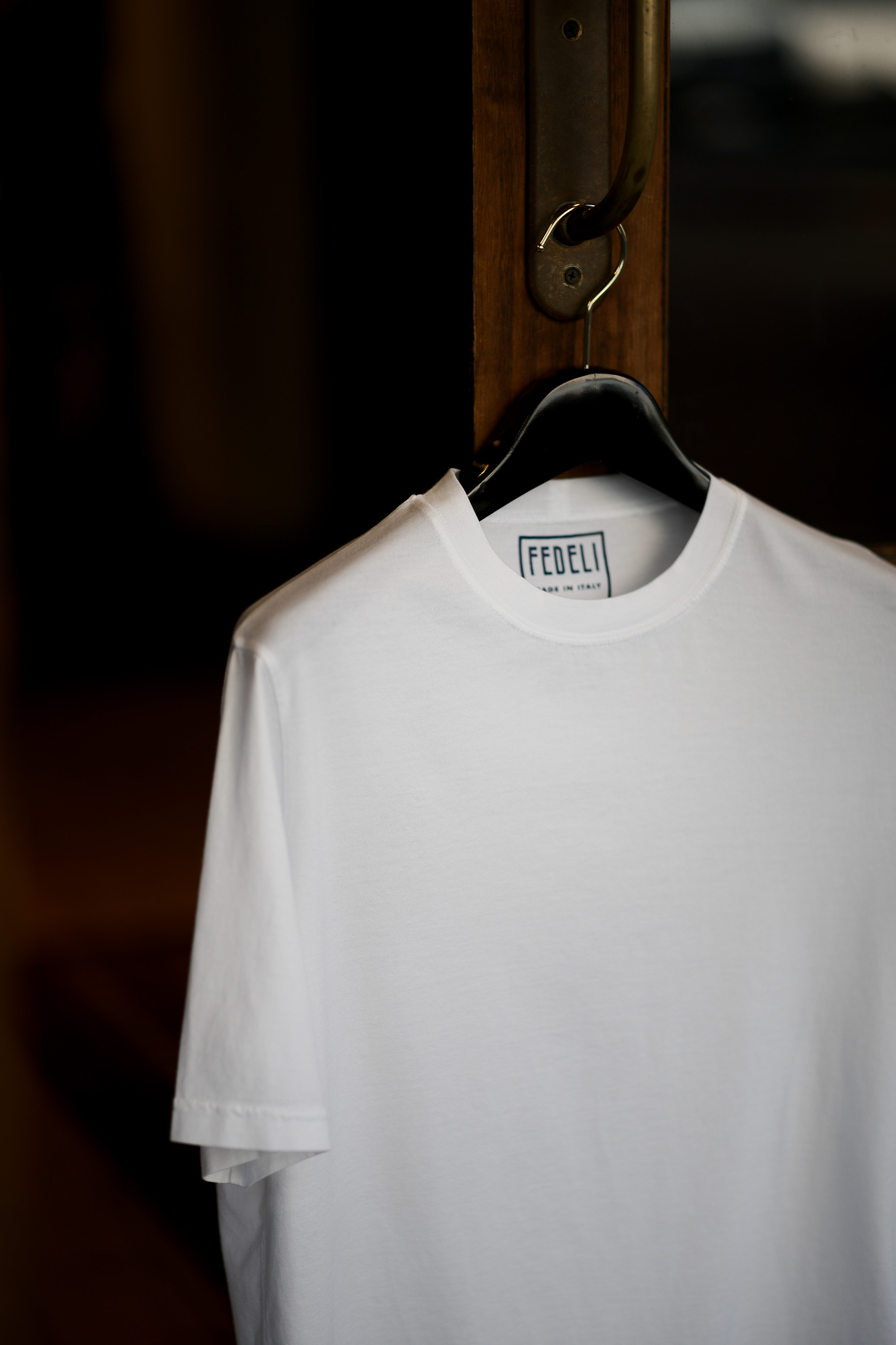 FEDELI(フェデリ) Crew Neck T-shirt (クルーネック Tシャツ) ギザコットン Tシャツ WHITE (ホワイト・41) made in italy (イタリア製) 2021 春夏【ご予約受付中】愛知 名古屋 altoediritto アルトエデリット スペシャルモデル TEE 半袖Ｔシャツ