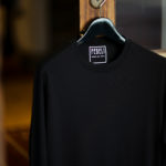 FEDELI (フェデリ) Long Sleeve Crew Neck T-shirt (ロングスリーブ Tシャツ) ギザコットン ロングスリーブ Tシャツ BLACK (ブラック・36) made in italy (イタリア製) 2021 春夏 【ご予約受付中】のイメージ