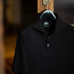 FEDELI (フェデリ) Polo Shirt GIZA45 (ポロシャツ) ギザコットン ポロシャツ BLACK (ブラック・36) made in italy (イタリア製) 2021 春夏 【ご予約受付中】のイメージ