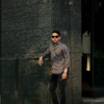 Finamore (フィナモレ) SEUL ITALIAN COLOR COTTON POPLIN SHIRTS コットンポプリン ワンピースカラー シャツ GRAY (グレー・42) made in italy (イタリア製) 2021 春夏 【ご予約受付中】のイメージ