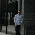 Finamore(フィナモレ) SEUL ITALIAN COLOR THOMAS MASON トーマスメイソン ワンピースカラー ストライプシャツ BLACK×WHITE(ブラック×ホワイト・07) made in italy (イタリア製)  2021春夏  【Alto e Diritto別注】【Special Model】【ご予約受付中】のイメージ