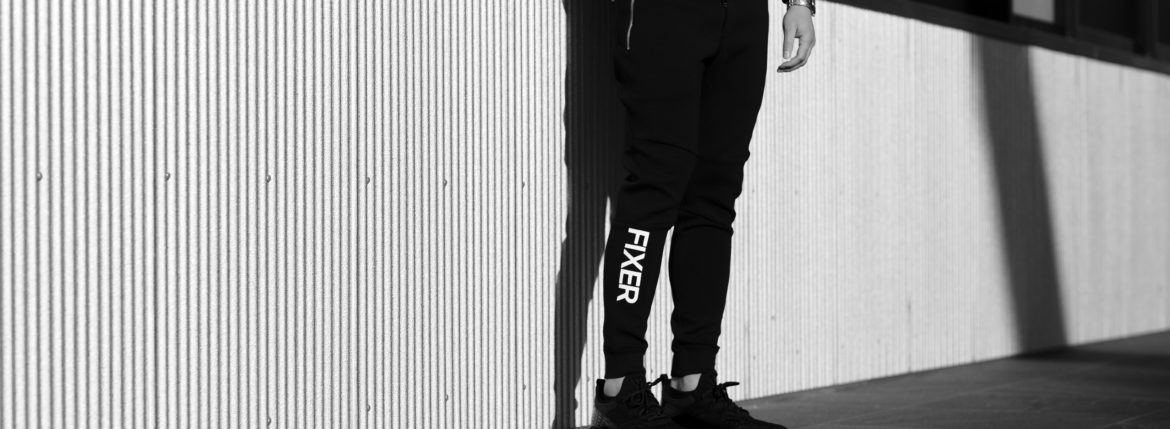 FIXER (フィクサー) FPT-01(エフピーティー01) Technical Jersey Jogger Pants テクニカルジャージー ジョガーパンツ BLACK (ブラック) 【ご予約開始】【2022.12.12(Mon)～2022.12.25(Sun)】のイメージ