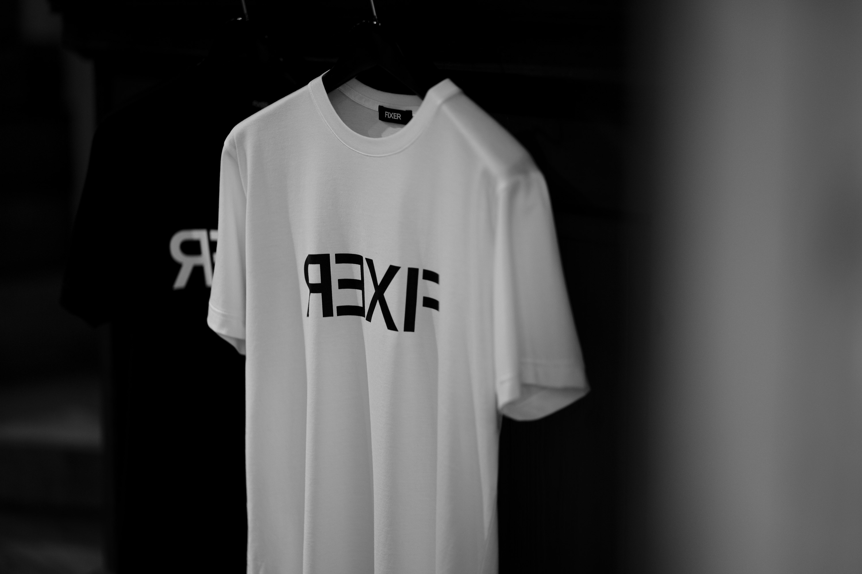FIXER FTS-03 Reverse Print Crew Neck T-shirt WHITE,BLACK フィクサー Tシャツ リバースプリント クルーネックTシャツ ホワイト ブラック Alto e Diritto altoediritto アルトエデリット 愛知 名古屋 TEE スペシャルモデル