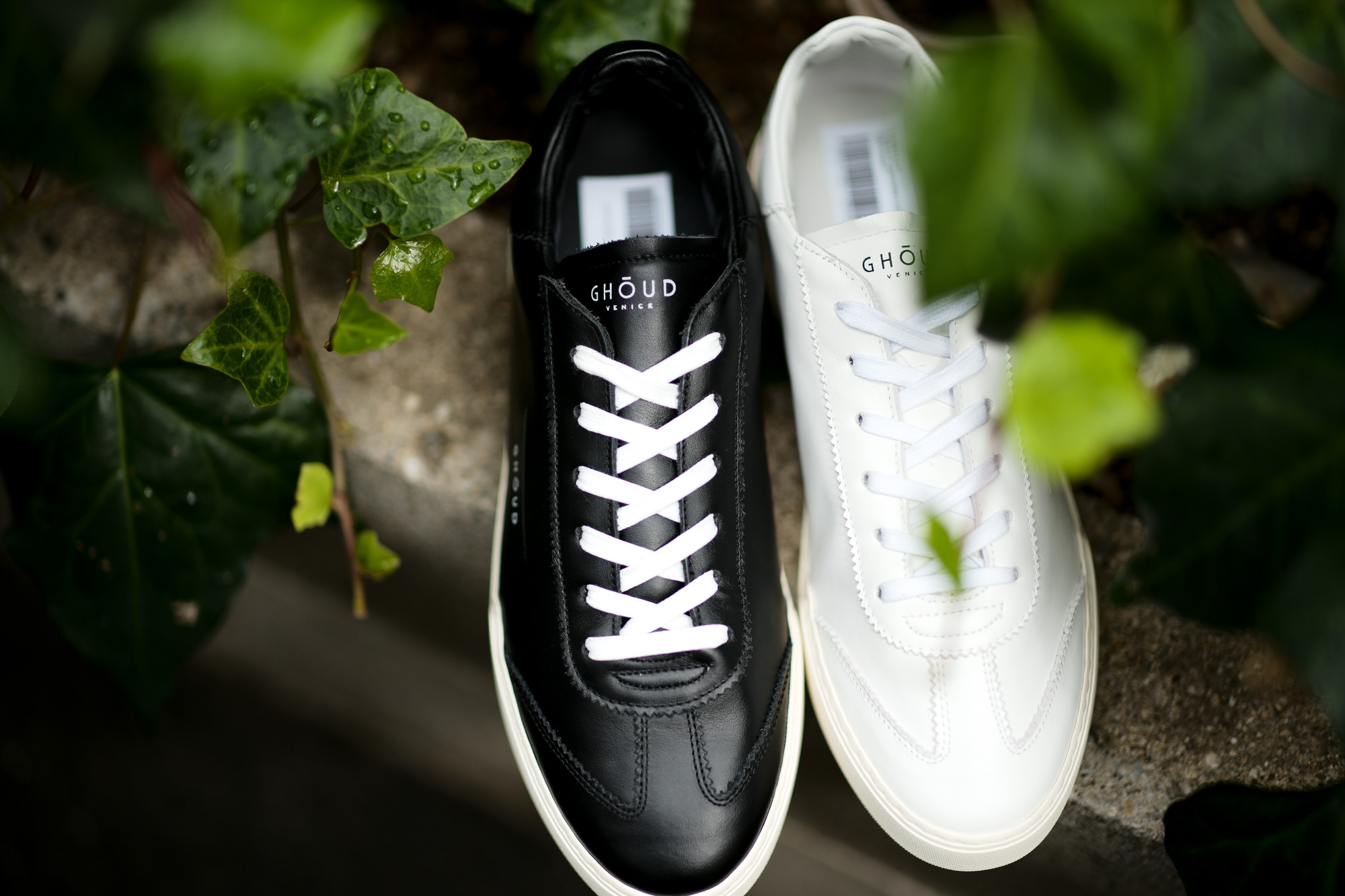 GHOUD(ゴード) LOB01 LOW MAN レザースニーカー BLACK/WHITE(ブラック/ホワイト),WHITE/WHITE(ホワイト/ホワイト) 2021 春夏 【ご予約開始】愛知 名古屋 Alto e Diritto アルトエデリット スニーカー シューズ フランス