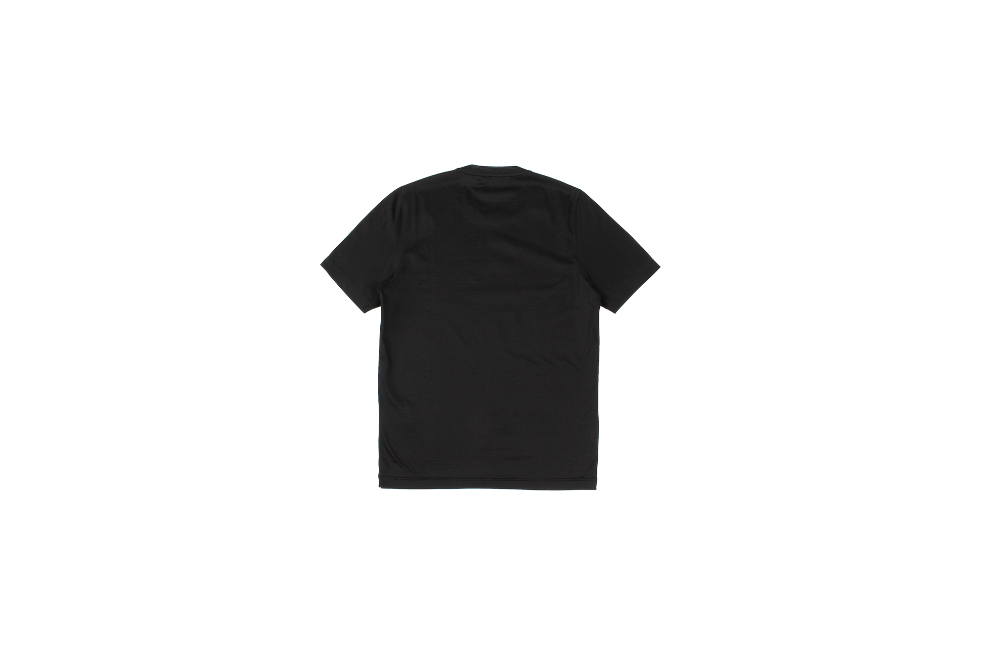 Gran Sasso (グランサッソ) Crew Neck T-shirt (クルーネック Tシャツ) Mercerised Cotton マーセライズドコットン Tシャツ BLACK (ブラック・099)　made in italy (イタリア製) 2021春夏新作 gransasso 愛知　名古屋 Alto e Diritto altoediritto アルトエデリット TEE