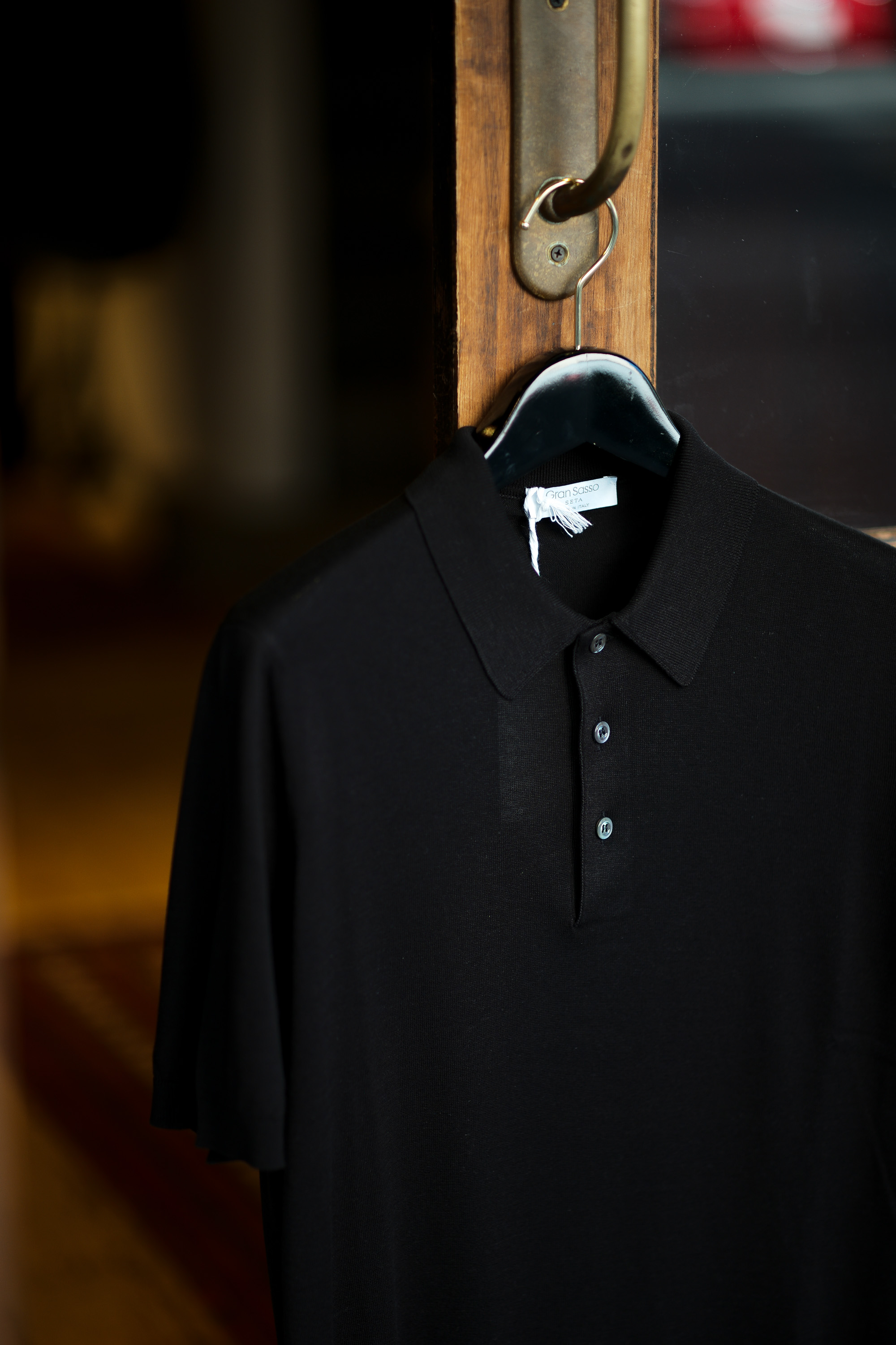 Gran Sasso (グランサッソ) Silk Knit Polo Shirt (シルクニットポロシャツ) SETA (シルク 100%) シルク ニット ポロシャツ BLACK (ブラック・099) made in italy (イタリア製) 2021 春夏新作 【入荷しました】【フリー分発売開始】 愛知 名古屋 Alto e Diritto altoediritto アルトエデリット