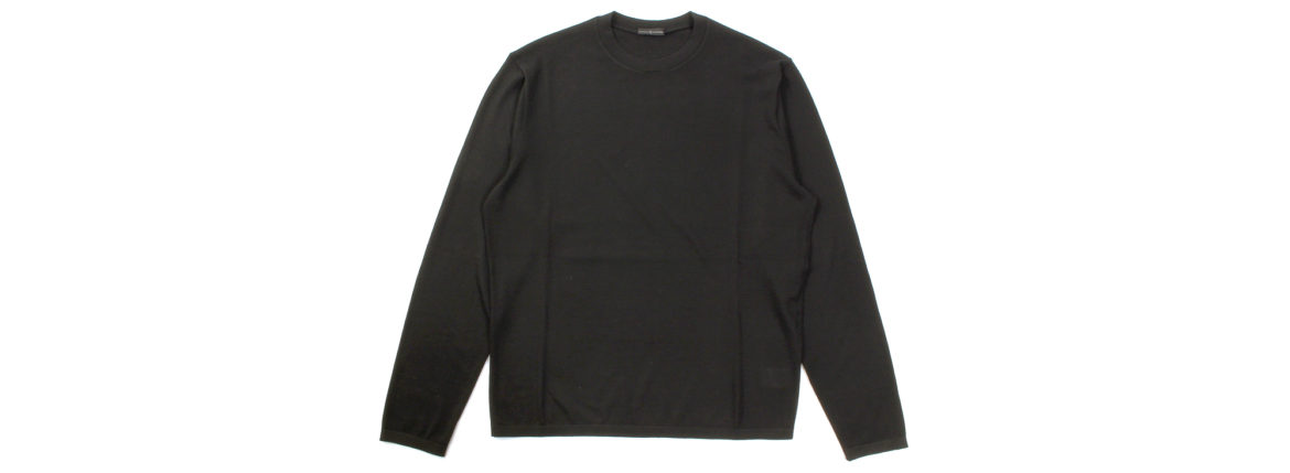 MANRICO CASHMERE (マンリコ カシミア) Ultra light Cashmere Crew Neck LS T-Shirts (ウルトラライトカシミア クルーネック ロングスリーブ Tシャツ) ハイゲージ カシミヤ サマーニット ロングスリーブ Tシャツ made in italy (イタリア製) 2021 春夏 【ご予約受付中】【全16色】愛知 名古屋 Alto e Diritto アルトエデリット