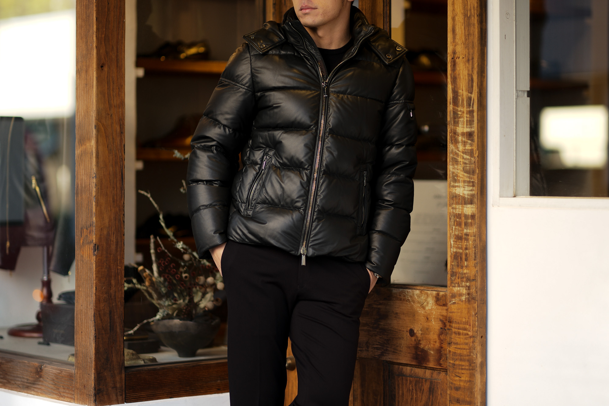 MOORER “BRET-PE” Leather Down Jacket NERO(ブラック・08) 2021秋冬 ...