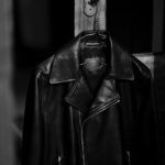 SILENCE (サイレンス) Double Riders Jacket (ダブル ライダース ジャケット) Goatskin Leather (ゴートスキンレザー) GOLD ZIP (ゴールドジップ) レザー ライダース ジャケット NERO GOLD ZIP (ブラックゴールドジップ) Made in italy